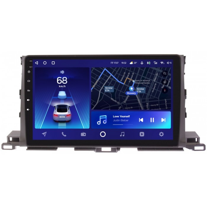 Штатное головное устройство Toyota Highlander (U50) 2013-2019 Teyes CC2 PLUS 10 дюймов 4/64 RM-1035 на Android 10 (4G-SIM, DSP, QLed)