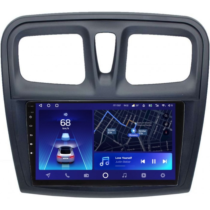 Штатное головное устройство Renault Logan II 2013-2020, Sandero II 2013-2020 Teyes CC2 PLUS 9 дюймов 4/64 RM-9-3010 на Android 10 (4G-SIM, DSP, QLed)