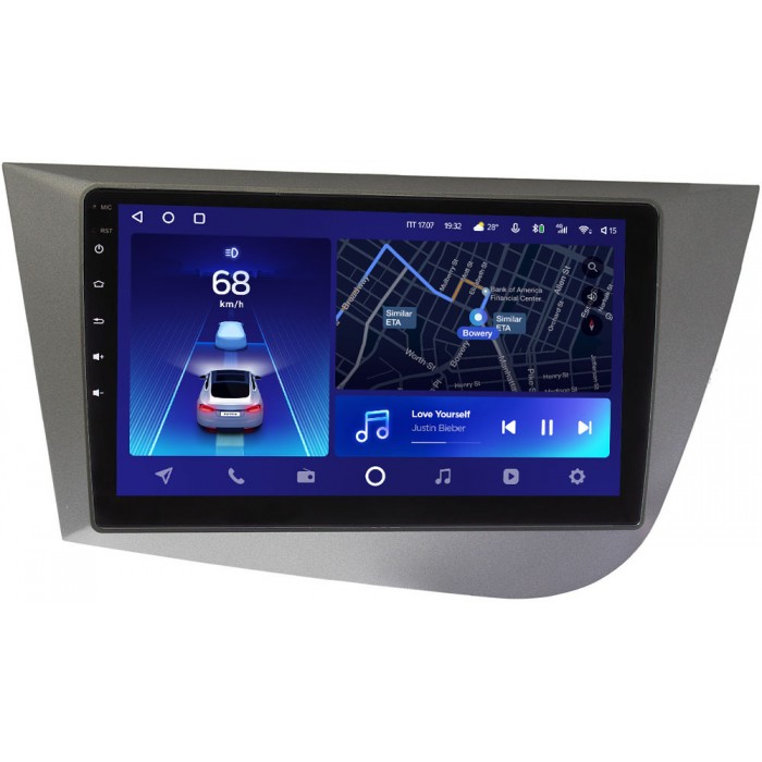 Штатное головное устройство Teyes CC2 PLUS 9 дюймов 4/64 RM-9248 для Seat Leon II 2005-2012 на Android 10 (4G-SIM, DSP, QLed)