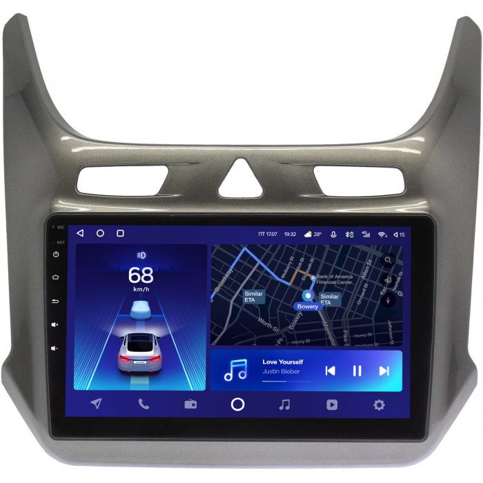Штатное головное устройство Teyes CC2 PLUS 9 дюймов 4/64 RM-9446 для Chevrolet Cobalt II 2011-2022 (серый глянец) на Android 10 (4G-SIM, DSP, QLed)