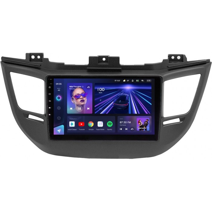 Штатное головное устройство Teyes CC3 9 дюймов 6/128 RM-9-064-1 для Hyundai Tucson III 2015-2018 на Android 10 (4G-SIM, DSP, QLed) для авто с камерой