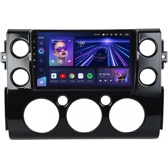 Штатное головное устройство Teyes CC3 9 дюймов 4/64 RM-9-188 для Toyota FJ Cruiser 2006-2020 на Android 10 (4G-SIM, DSP, QLed)