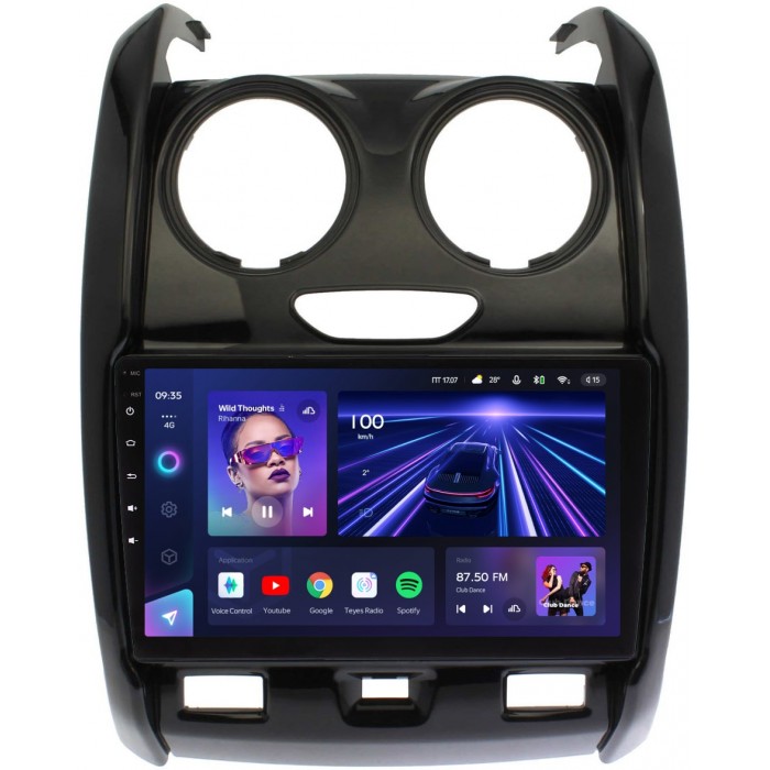 Штатное головное устройство Teyes CC3 9 дюймов 4/64 RM-9-RE046N для Lada Largus 2021+ на Android 10 (4G-SIM, DSP, QLed)