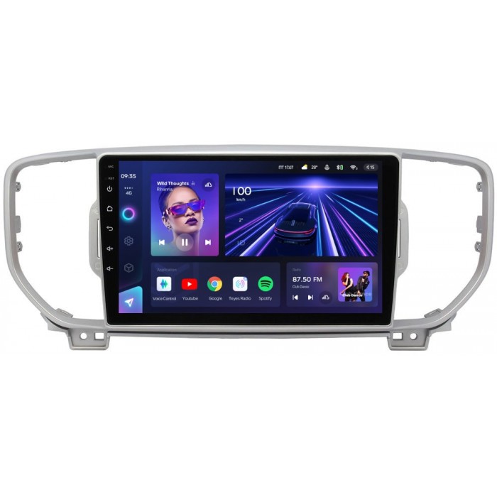 Штатное головное устройство Kia Sportage IV 2016-2018 (для авто с камерой) Teyes CC3 9 дюймов 3/32 RM-9043 на Android 10 (4G-SIM, DSP, QLed)