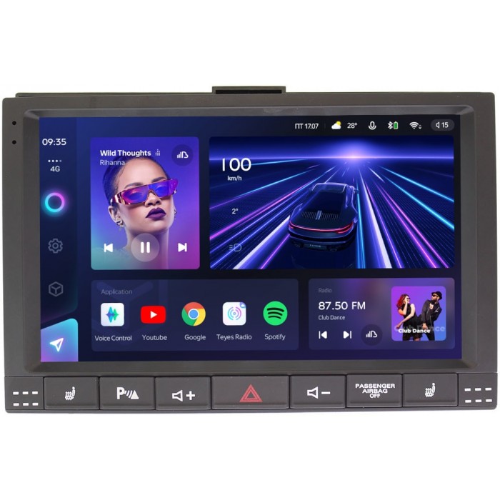 Штатное головное устройство Teyes CC3 9 дюймов 4/64 RM-9208 для Volkswagen Touareg 2002-2010 на Android 10 (4G-SIM, DSP, QLed)