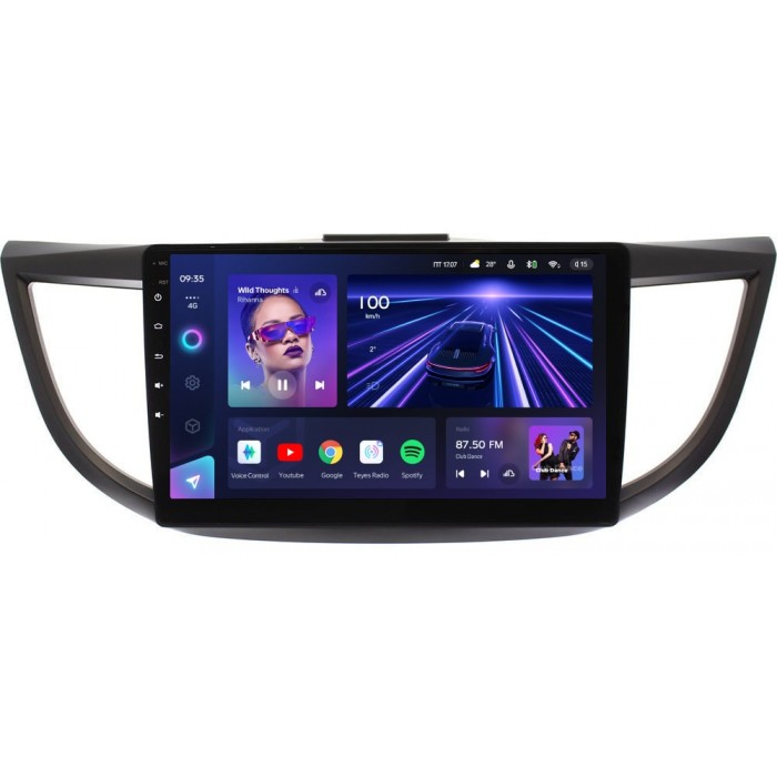 Штатное головное устройство Teyes CC3 10 дюймов 6/128 RM-1012 для Honda CR-V IV 2012-2016 на Android 10 (4G-SIM, DSP, QLed)