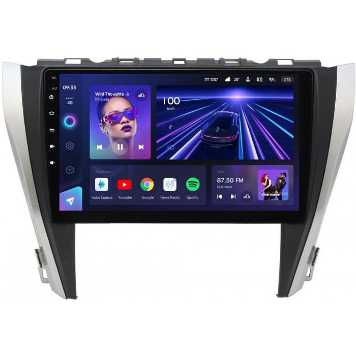 Штатное головное устройство Teyes CC3 10 дюймов 3/32 RM-1045 для Toyota Camry V55 2014-2018 (для авто без камеры) на Android 10 (4G-SIM, DSP, QLed)