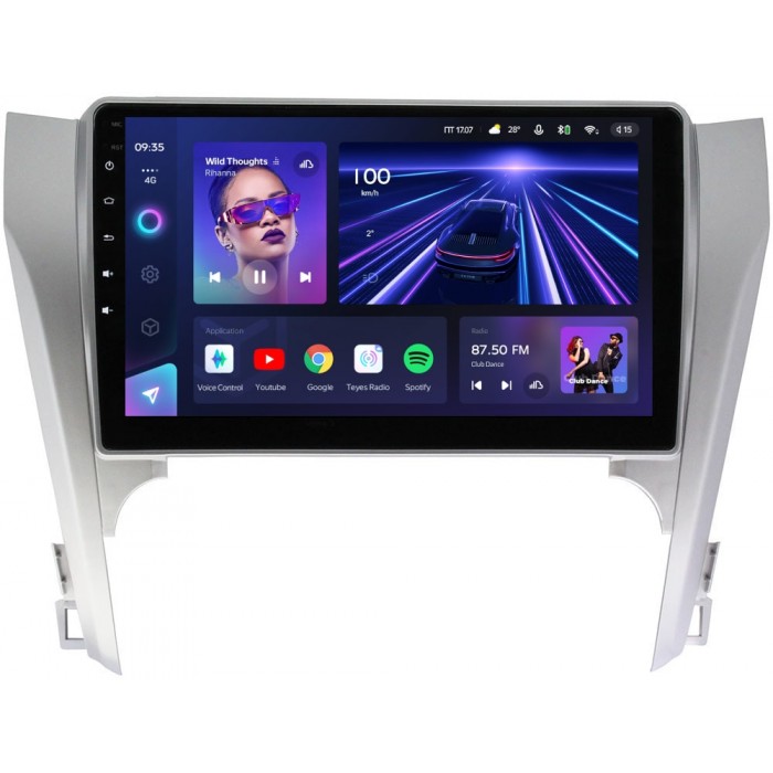 Штатное головное устройство Teyes CC3 10 дюймов 6/128 RM-1003 для Toyota Camry V50 2011-2014 на Android 10 (4G-SIM, DSP, QLed) (для авто с камерой, JBL)