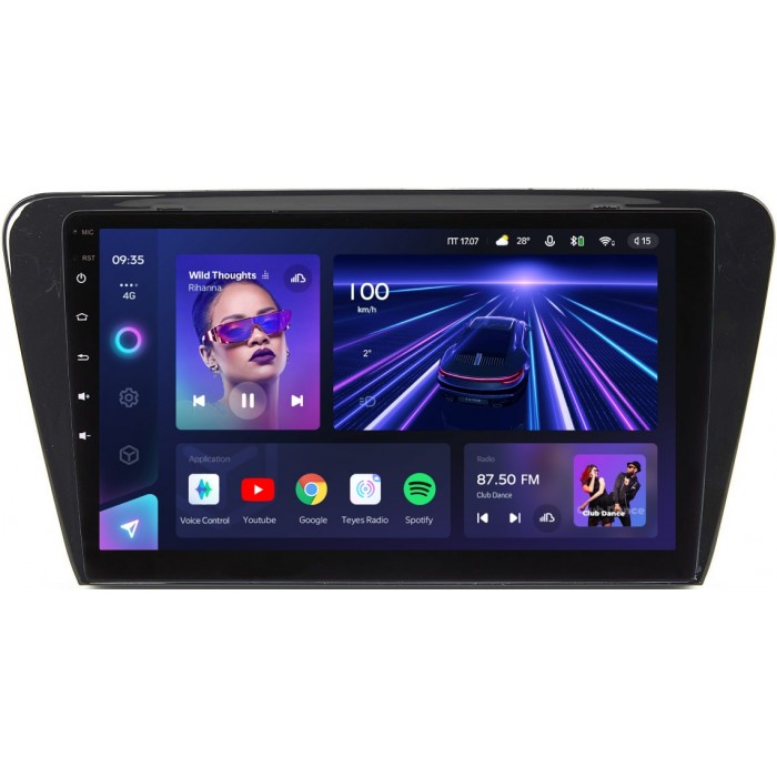 Штатная магнитола Teyes CC3 10 дюймов 4/64 RM-1048 для Skoda Octavia III (A7) 2013-2019 на Android 10 (4G-SIM, DSP, QLed)