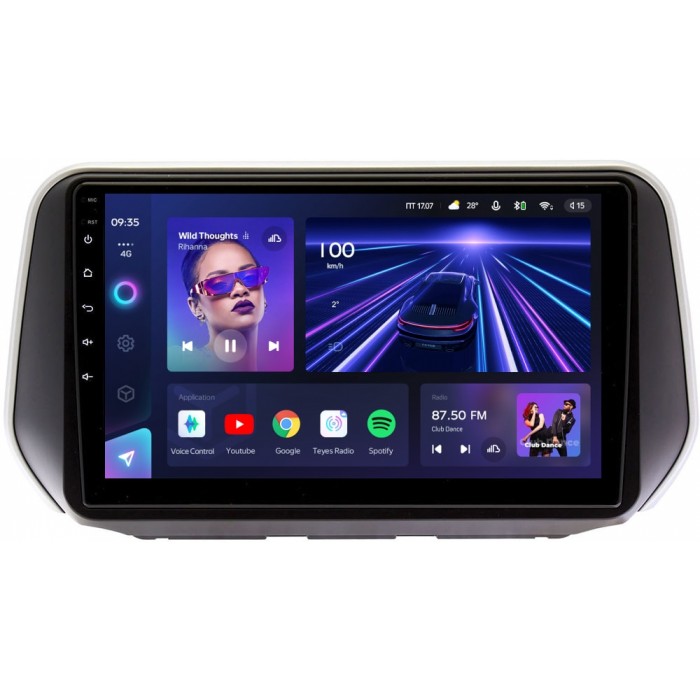 Штатное головное устройство Teyes CC3 10 дюймов 4/64 RM-10-1137 для Hyundai Santa Fe IV 2018-2021 на Android 10 (4G-SIM, DSP, QLed)