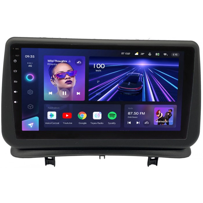 Штатная магнитола Renault Clio 3 (2005-2014) Teyes CC3 10 дюймов 3/32 RM-10-1406 на Android 10 (4G-SIM, DSP, QLed)