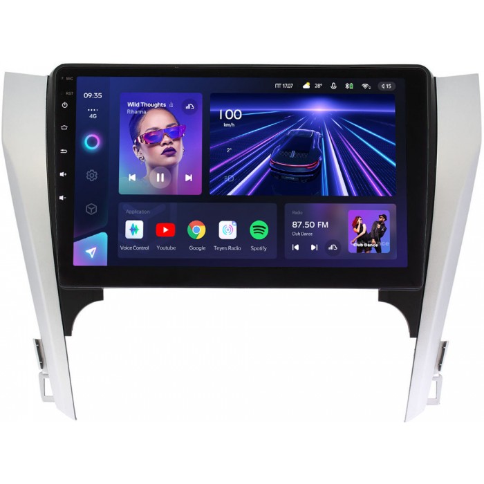 Штатное головное устройство Teyes CC3 10 дюймов 4/64 RM-10-169-1 для Toyota Camry V50 2011-2014 на Android 10 (4G-SIM, DSP, QLed) (для авто с камерой, JBL)