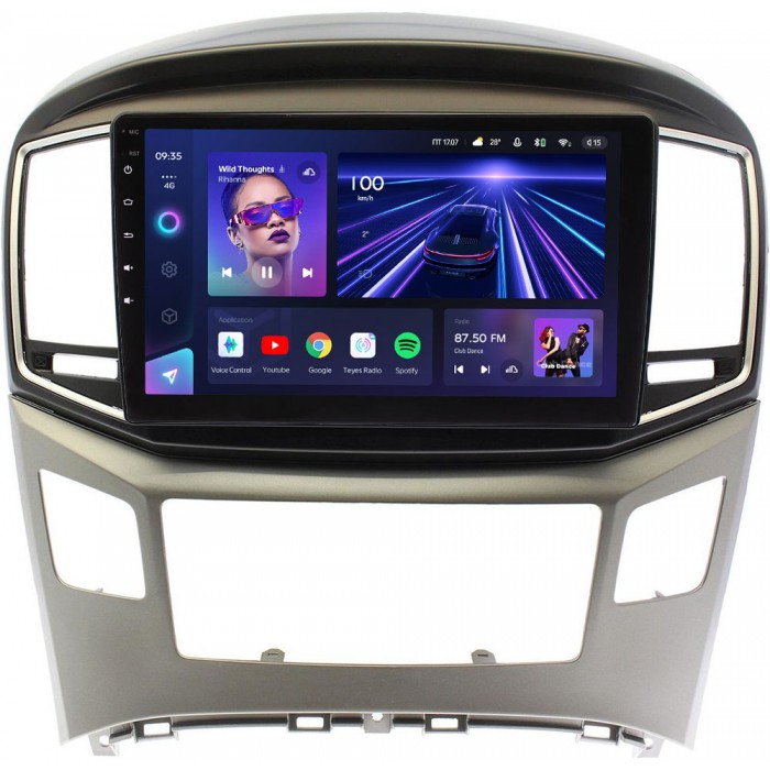 Штатное головное устройство Hyundai H1 II 2015-2021, Grand Starex I 2015-2019 Teyes CC3 9 дюймов 6/128 RM-9097 на Android 10 (4G-SIM, DSP, QLed)
