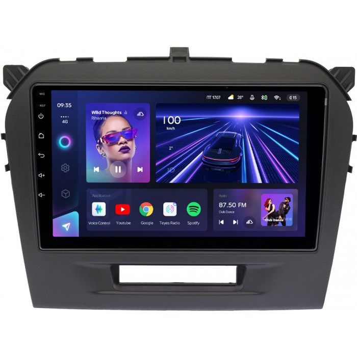 Штатное головное устройство Suzuki Vitara IV 2014-2021 Teyes CC3 9 дюймов 4/64 RM-9103 на Android 10 (4G-SIM, DSP, QLed)