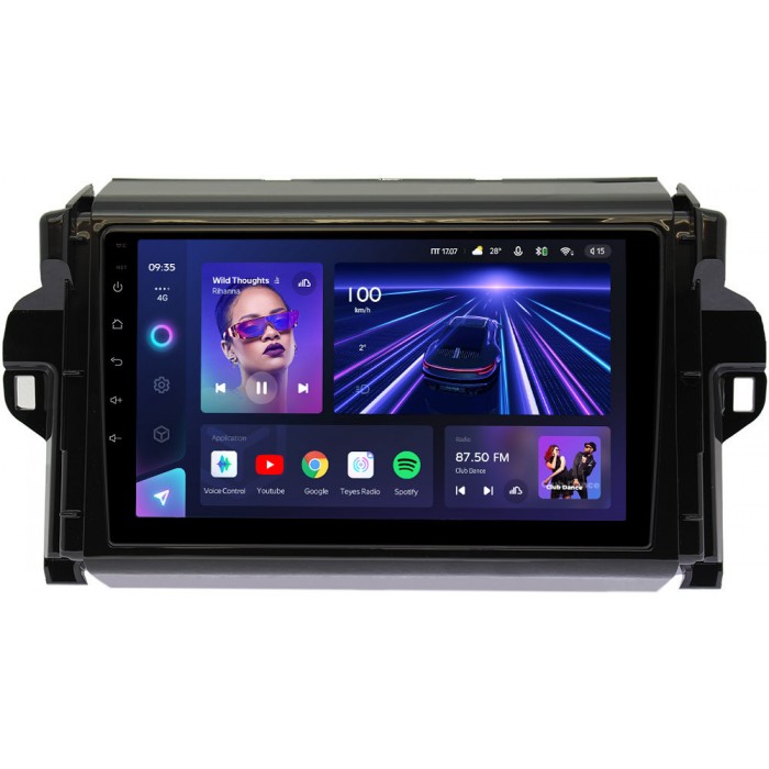 Штатное головное устройство Toyota Fortuner II 2015-2020 Teyes CC3 9 дюймов 3/32 RM-9106 на Android 10 (4G-SIM, DSP, QLed)