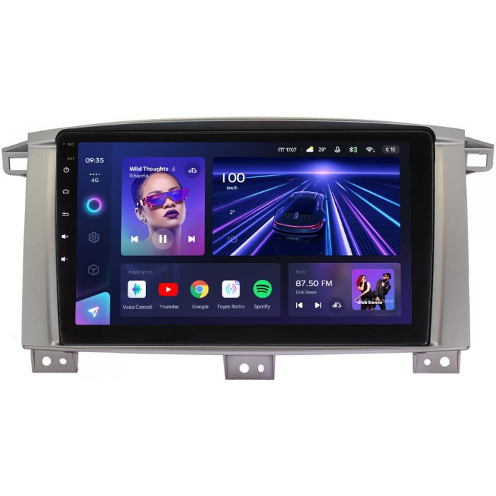 Штатное головное устройство Toyota Land Cruiser 105 2002-2008 Teyes CC3 9 дюймов 4/64 RM-9121 на Android 10 (4G-SIM, DSP, QLed) (для авто с МКПП)