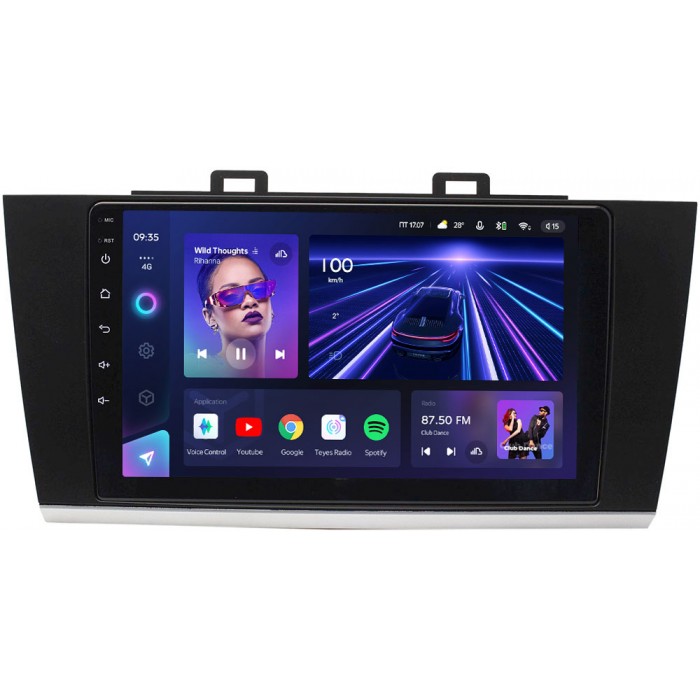 Штатное головное устройство Teyes CC3 9 дюймов 4/64 RM-9192 для ubaru Legacy VI, Outback V 2014-2019 на Android 10 (4G-SIM, DSP, QLed)