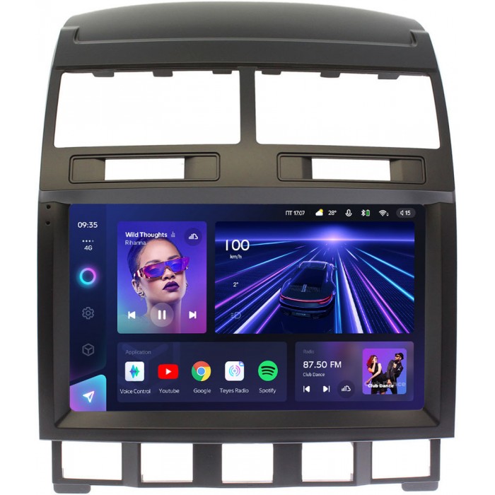 Штатное головное устройство Teyes CC3 9 дюймов 6/128 RM-9195 для Volkswagen Touareg 2002-2010 на Android 10 (4G-SIM, DSP, QLed)