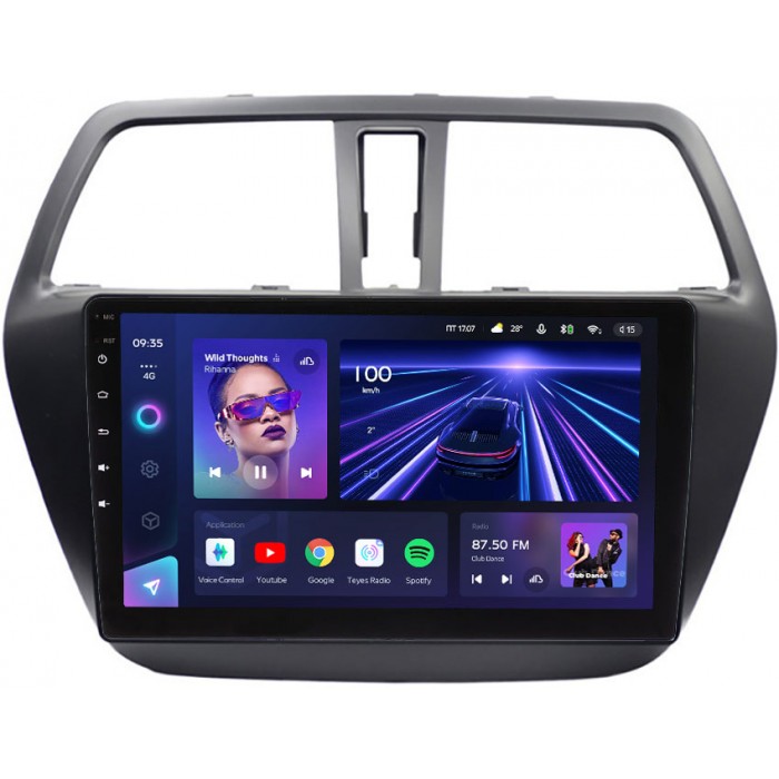 Штатное головное устройство Teyes CC3 9 дюймов 4/64 RM-9217 для Suzuki SX4 II 2013-2021 на Android 10 (4G-SIM, DSP, QLed)