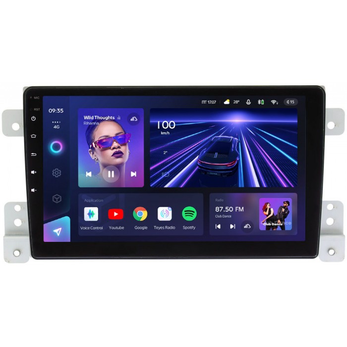 Штатное головное устройство Teyes CC3 9 дюймов 3/32 RM-9222 для Suzuki Grand Vitara III 2005-2015 на Android 10 (4G-SIM, DSP, QLed)