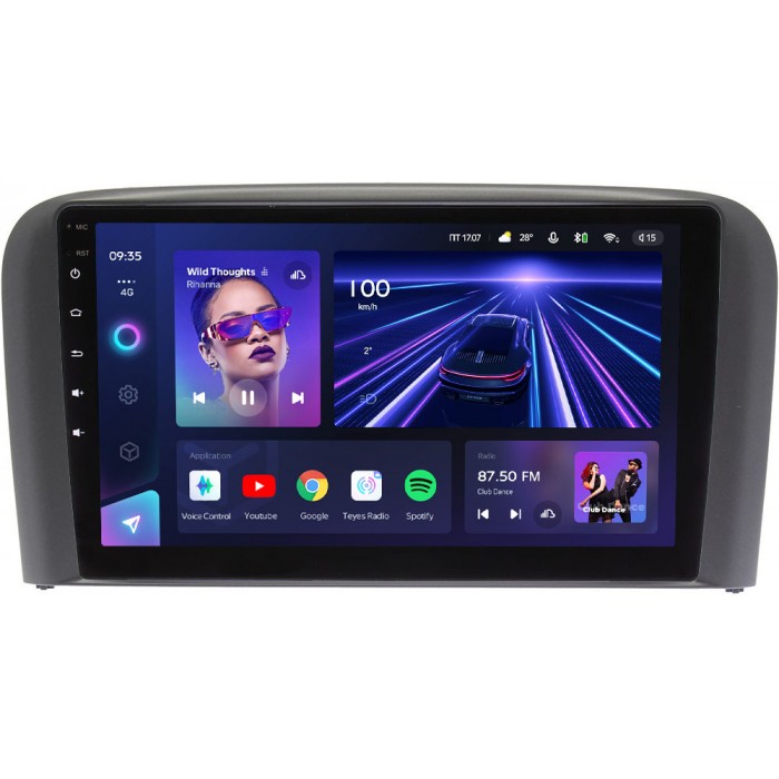 Штатное головное устройство Teyes CC3 9 дюймов 3/32 RM-9319 для Volvo S80 I 1998-2006 на Android 10 (4G-SIM, DSP, QLed)