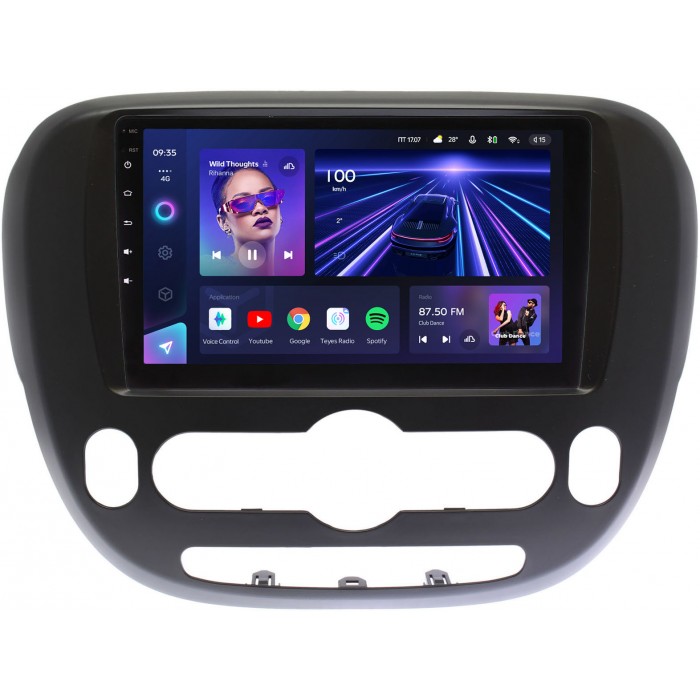 Штатное головное устройство Kia Soul II 2013-2019 (с климат-контролем) Teyes CC3 9 дюймов 4/64 RM-9390 на Android 10 (4G-SIM, DSP, QLed)