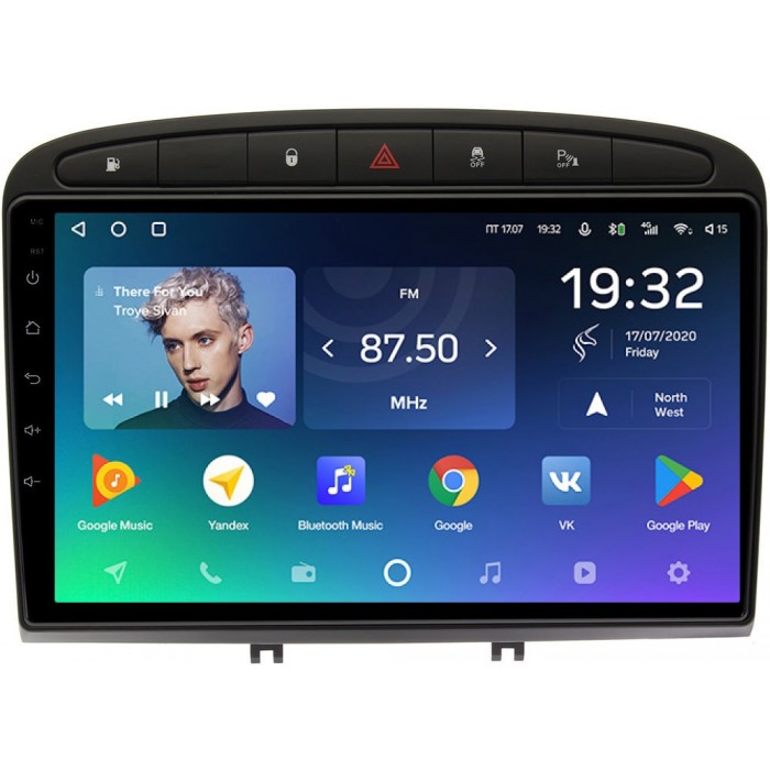 Штатное головное устройство Peugeot 308 I, 408, RCZ I 2007-2017 Teyes SPRO PLUS 9 дюймов 4/64 RM-9120 на Android 10 (4G-SIM, DSP, IPS) (черный глянец)