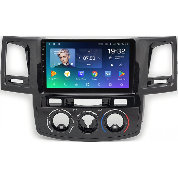 Штатное головное устройство Toyota Hilux VII 2004-2011, Fortuner I 2005-2008 (с кондиционером) Teyes SPRO PLUS 9 дюймов 4/64 RM-9414 на Android 10 (4G-SIM, DSP, IPS)