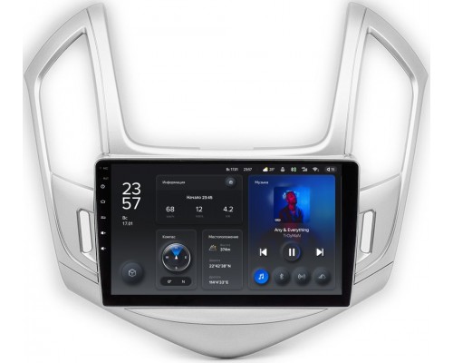Chevrolet Cruze I 2012-2015 (серебро) Teyes X1 WIFI 9 дюймов 2/32 RM-9-242 на Android 8.1 (DSP, IPS, AHD)