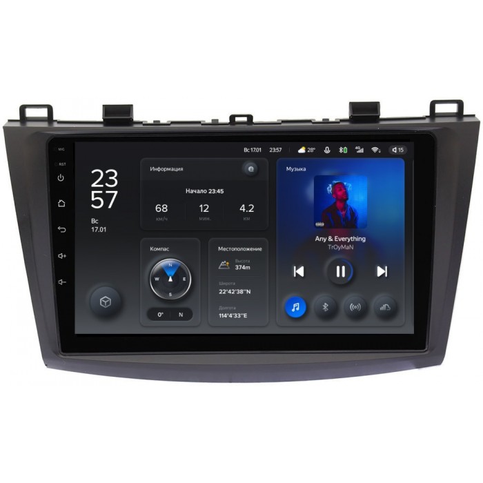 Штатное головное устройство Mazda 3 (BL) 2009-2013 Teyes X1 WIFI 9 дюймов 2/32 RM-9050 на Android 8.1 (DSP, IPS, AHD)