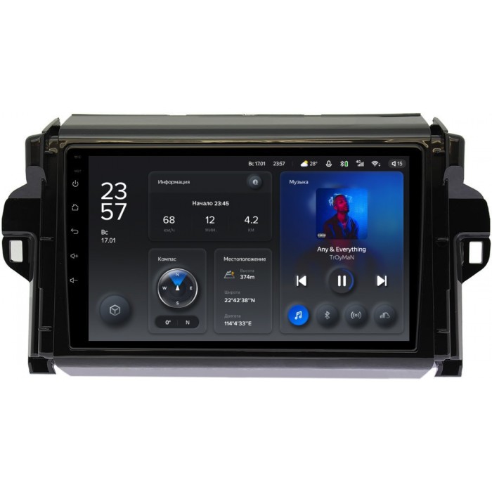 Штатное головное устройство Toyota Fortuner II 2015-2020 Teyes X1 9 дюймов 2/32 RM-9106 на Android 10 (4G-SIM, DSP)