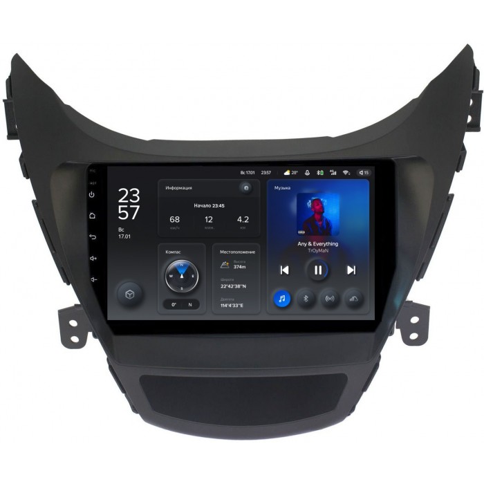 Штатное головное устройство Teyes X1 9 дюймов 2/32 RM-9113 для Hyundai Elantra V (MD) 2011-2014 на Android 10 (4G-SIM, DSP)