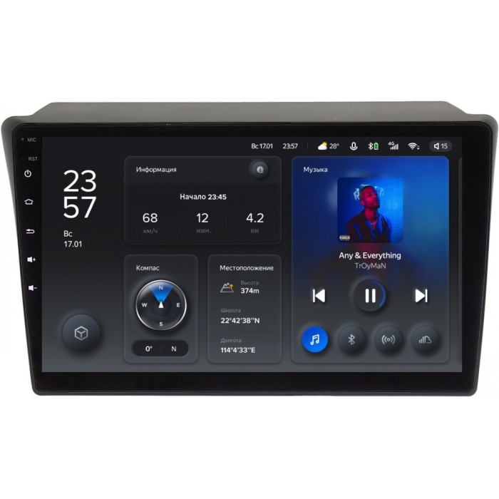 Штатное головное устройство Toyota Hilux Surf VI 1997-2001 Teyes X1 10 дюймов 2/32 RM-1084 на Android 10 (4G-SIM, DSP)