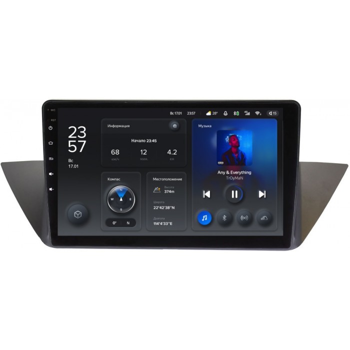 Штатное головное устройство Teyes X1 10 дюймов 2/32 RM-10-708 для BMW X1 (E84) 2009-2015 на Android 10 (4G-SIM, DSP)