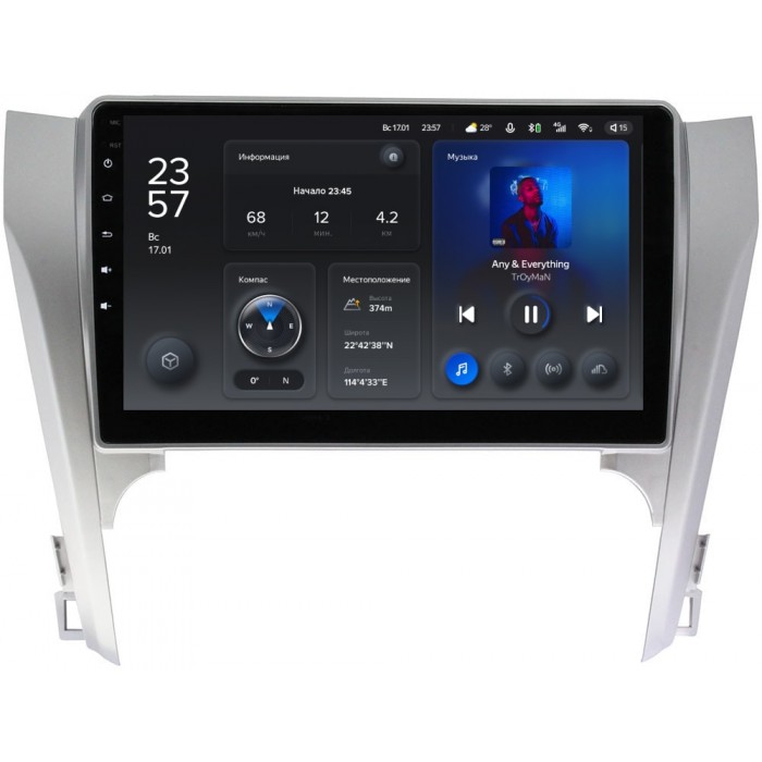 Штатное головное устройство Teyes X1 10 дюймов 2/32 RM-1003 для Toyota Camry V50 2011-2014 на Android 10 (4G-SIM, DSP) (для авто с камерой, JBL)