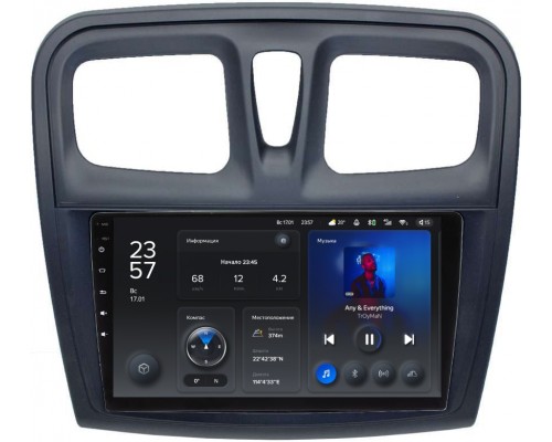 Renault Logan II 2013-2020, Sandero II 2013-2020 Teyes X1 9 дюймов 2/32 RM-9-3010 на Android 10 (4G-SIM, DSP)