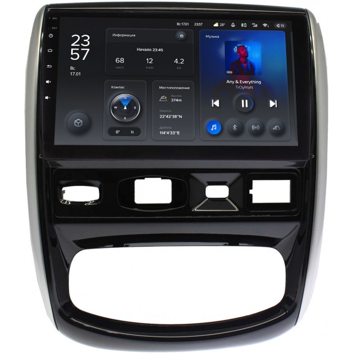 Штатное головное устройство Teyes X1 9 дюймов 2/32 RM-9-1346 для Nissan Terrano III 2014-2022 на Android 10 (4G-SIM, DSP)