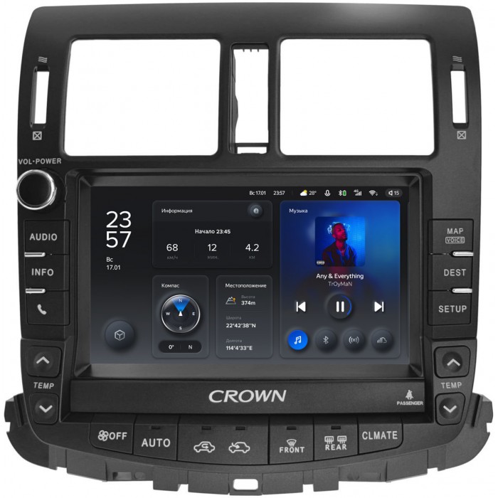 Штатное головное устройство Toyota Crown XIII (S200) (2008-2012) Teyes X1 WIFI 9 дюймов 2/32 RM-9-5379 на Android 8.1 (DSP, IPS, AHD)