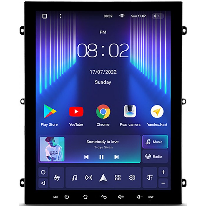 2 DIN универсальная магнитола Teyes TPRO 2 MJD (Tesla style) 9.7 дюймов 3/32 на Android 10 (4G-SIM, DSP, QLed)