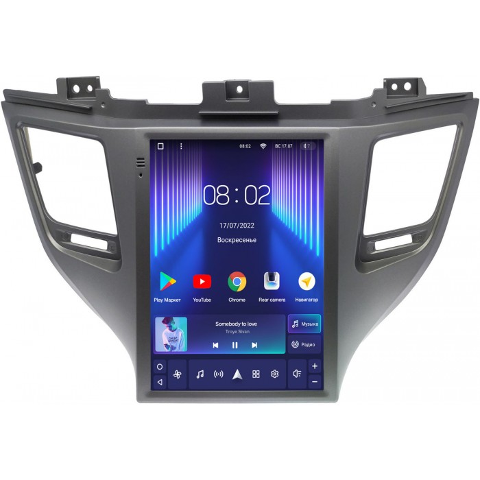 Штатное головное устройство Hyundai Tucson III 2015-2018 (Frame A) Teyes TPRO 2 DS (Tesla style) 9.7 дюймов 4/64 RM-1312-24 на Android 10 (4G-SIM, DSP, QLed)