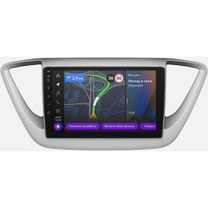Штатная магнитола Мультимедийная система Яндекс.Авто YA-HD01-1B для Hyundai Solaris II 2017-2020 на Android 6.0