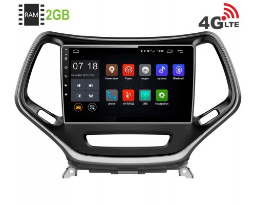 Jeep Cherokee IV (WK2) 2013-2017 Canbox 1880-2889 Android 8.1 10 дюймов (4G LTE 2GB)