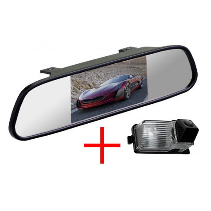 Зеркало c камерой заднего вида Nissan Tiida hatchback, Patrol, Livina, Cube, Skyline, GT-R, 350Z | Infinity G35, G37